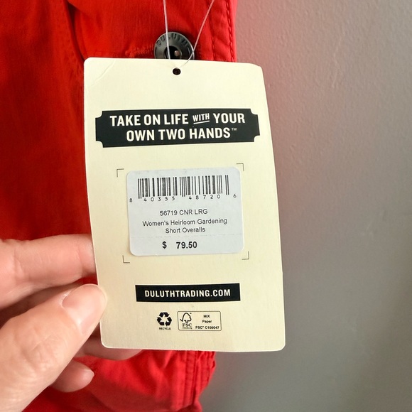 Duluth Trading Co Red Shortalls (Overalls) - Picture 8 of 9